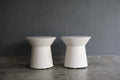 Mushroom Stool  – All White