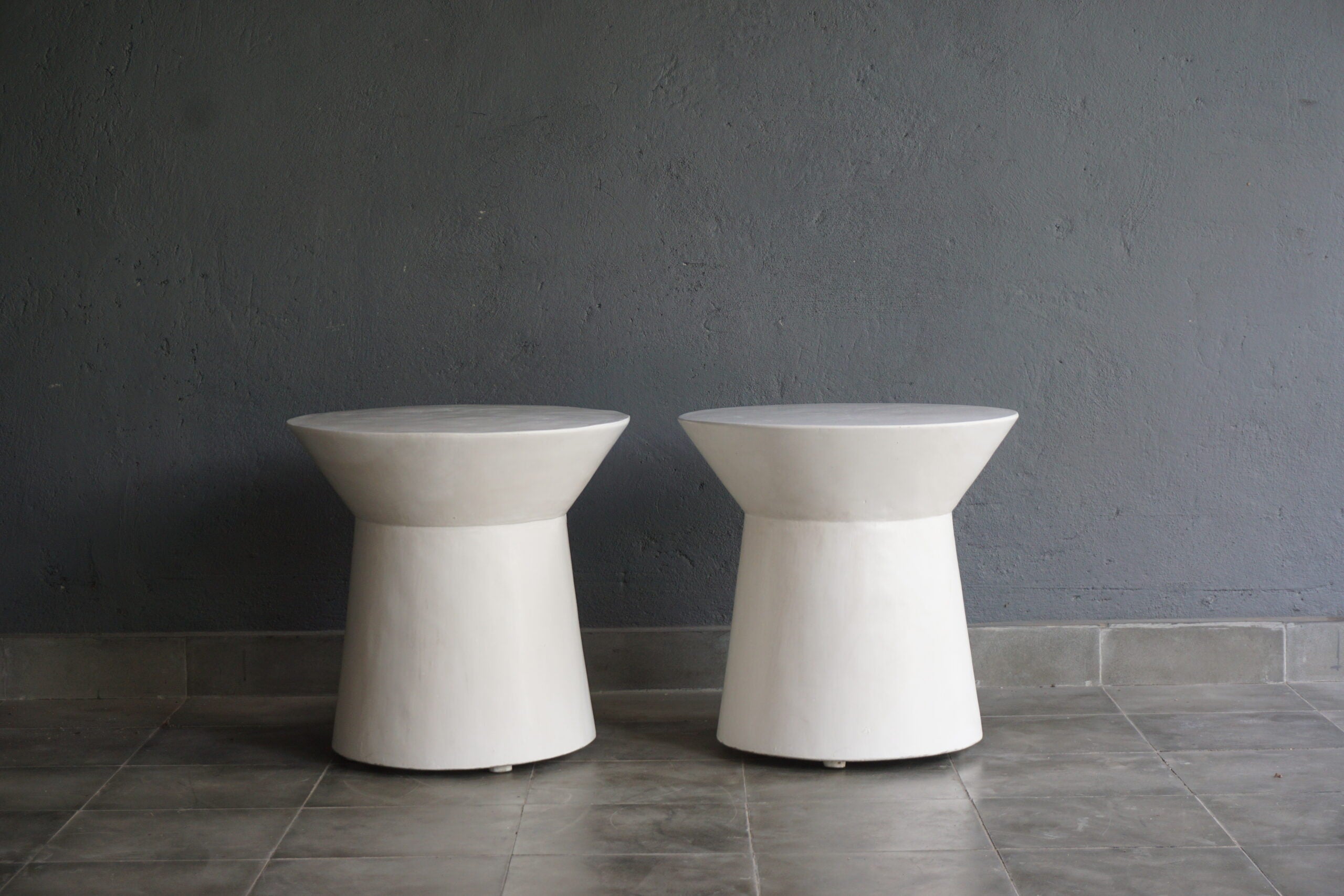 Mushroom Stool  – All White