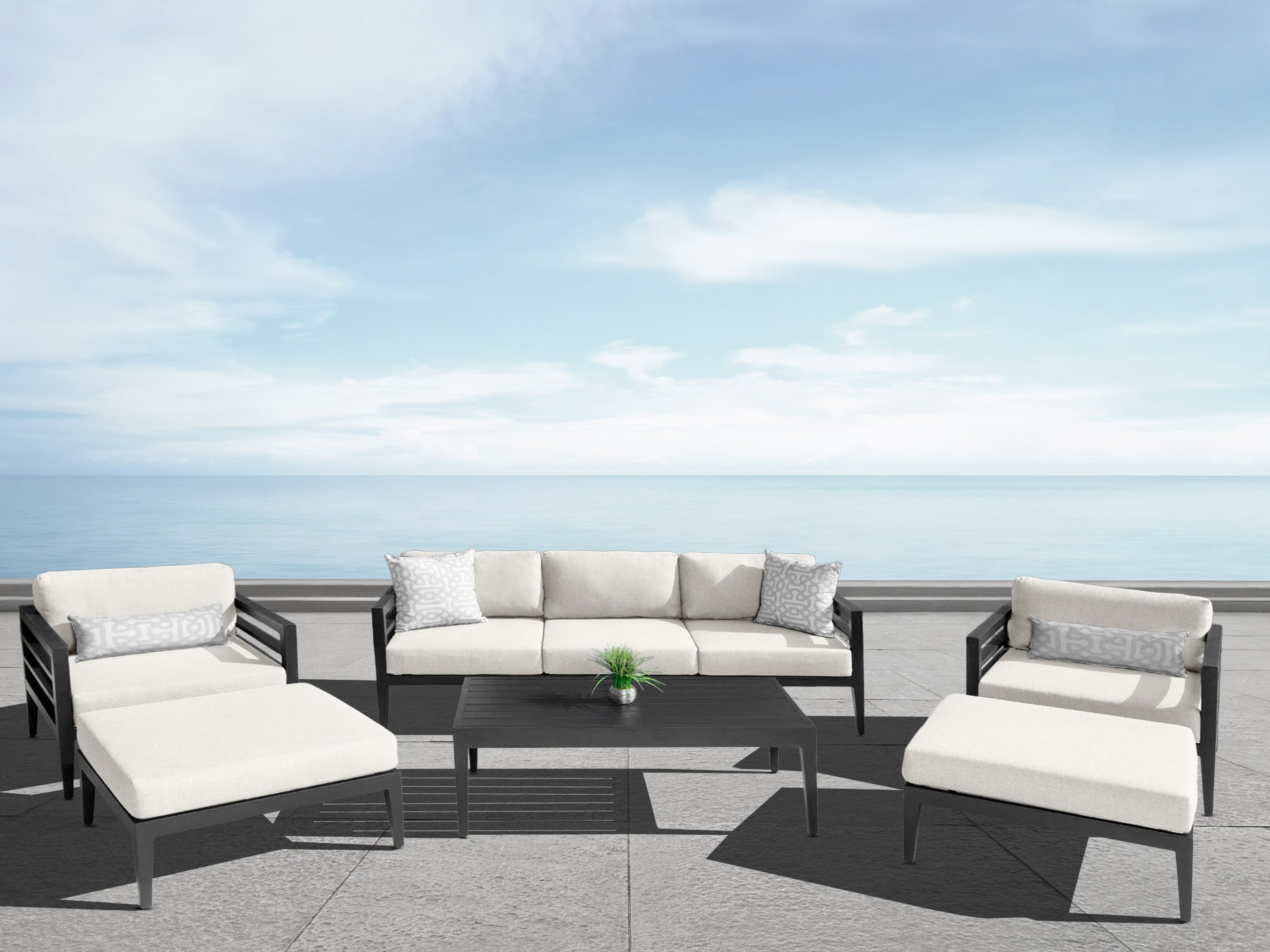 Belamar 6-pc Seating Set - White