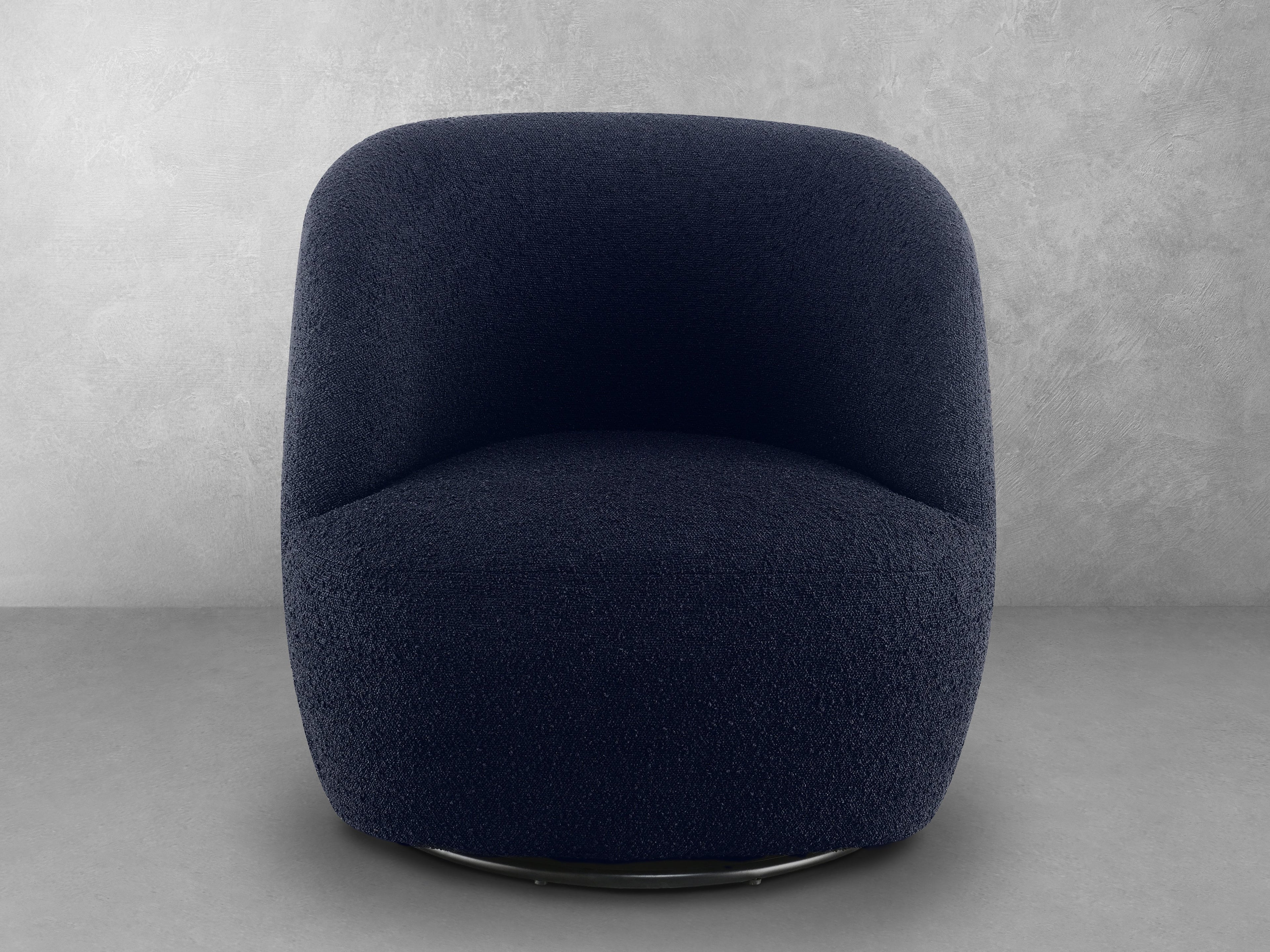 Blair Bouclé Swivel Chair - Blue