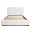 Cloud 43" Low Profile Eastern King Bed in Ivory Boucle Fabric