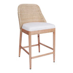 Sahara Rattan Weave Counterstool With Wood Legs, Natural