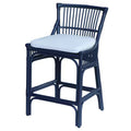 Winston II Rattan Counterstool, 37"H, Navy