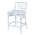 Winston II Rattan Counterstool, 37"H, White