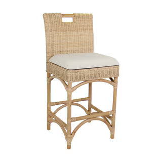 Natural Rattan Counter Stool, Natural