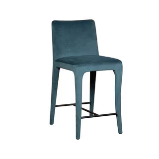 Opal Fully Upholstered Counterstool, Blue