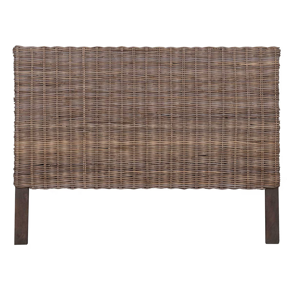 Seascape Driftwood Rattan King Headboard