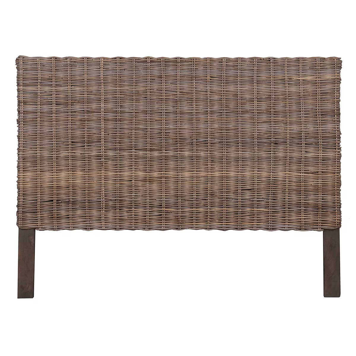 Seascape Driftwood Rattan King Headboard
