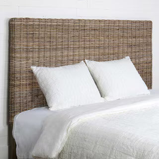 Seascape Driftwood Rattan King Headboard