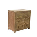 New Arden 3 Drawer Dresser With Lace Pattern, 30"W, Light Brown