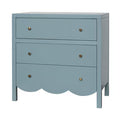 New Maribelle Scallop 3 Drawer Dresser, 34"W, Slate Blue