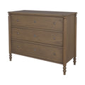 New Ashford Large 3 Drawer Dresser, 45"W, Chestnut Brown