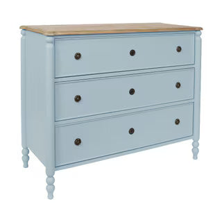 New Ashford Large 3 Drawer Dresser, 45"W, Powder Blue