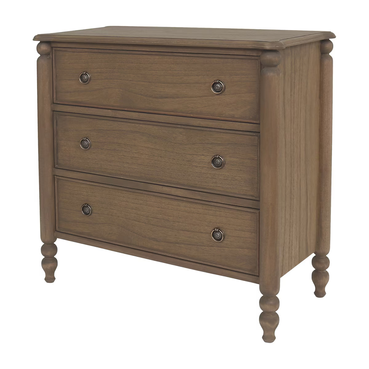 New Ashford 3 Drawer Dresser, 31.5"W, Chestnut Brown