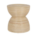 Alina Rattan Hourglass Pedestal Dining Table Base (Glass Top Not Included), Natural