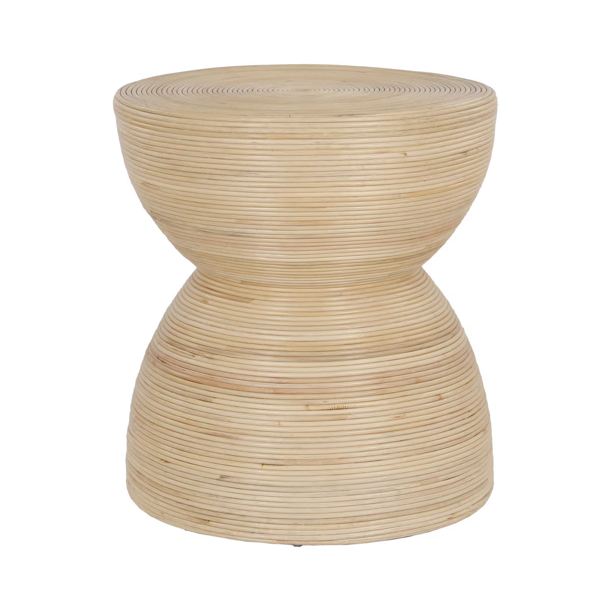 Alina Rattan Hourglass Pedestal Dining Table Base (Glass Top Not Included), Natural