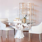 Natura 47" Dining Table Base, Whitewash