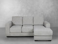 Elliot Fabric Reversible Sofa Chaise Sectional - Light Gray