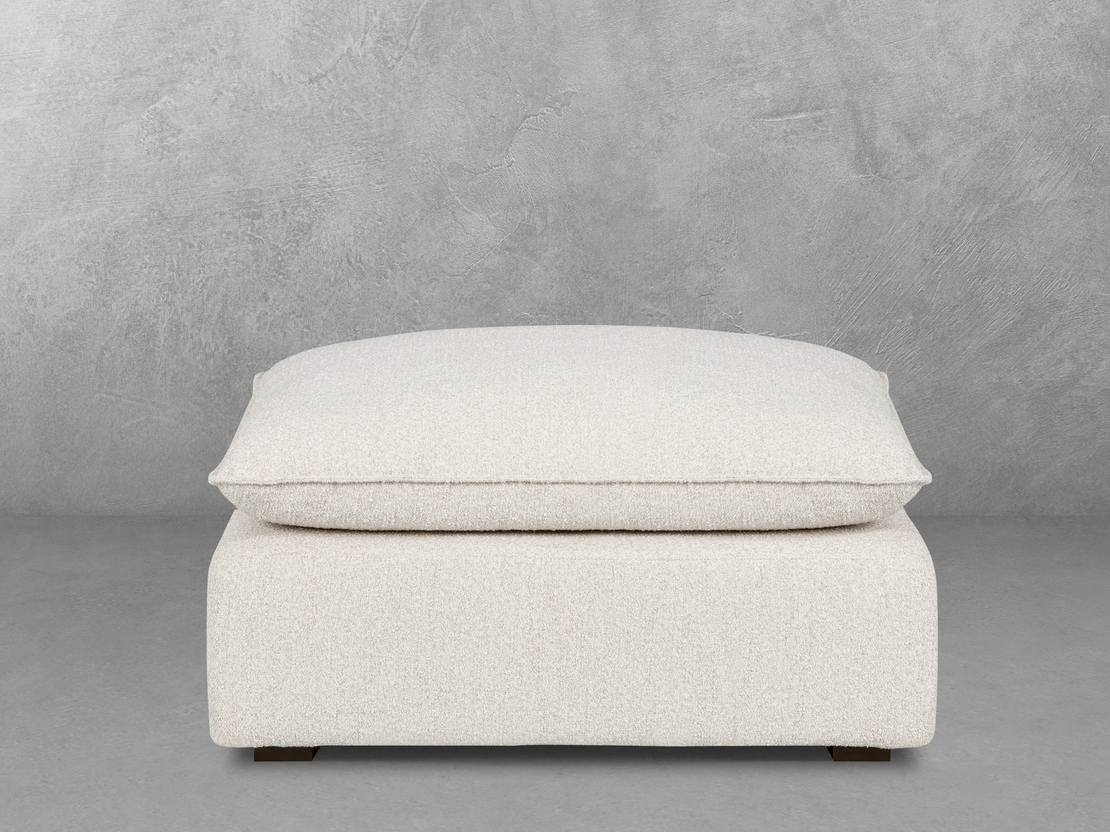 JoJo Fletcher Luxe Boucle Ottoman, Oat