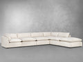 JoJo Fletcher Luxe Boucle 6pc L-Shaped Sectional, Oat