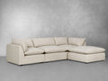 JoJo Fletcher Luxe Boucle Fabric 4pc Sectional, Oat
