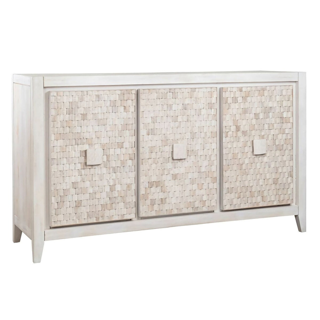 Fulton Sideboard, Three Door, White Wash
