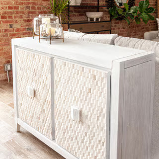 Fulton Sideboard, Two Door, White Wash
