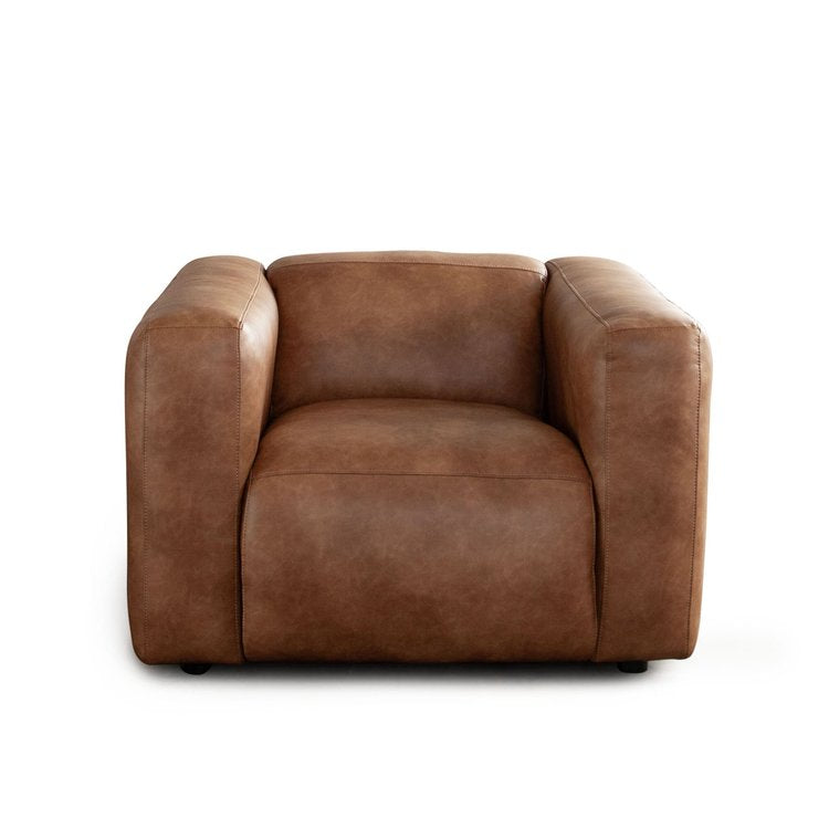 Hyde Chair In Saddle Brown Leatherette