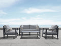 Hyland Hills 4-pc Outdoor Seating Set - Gray Aluminum