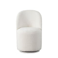Kendall Dining/Accent Swivel Chair in Ivory Boucle Fabric