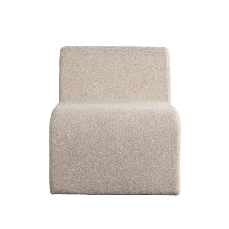 Lana Accent Chair in Camel Looped Shearling Fabric