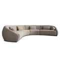 Lena 2Pc Sofa In Fawn Faux Alpaca Fabric