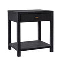 Indigo Road by Egypt Sherrod Gia Raffia Single Drawer Nightstand, 26"H, Black