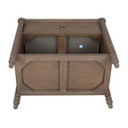 Ashford Turned Leg Nightstand With Drawer And Shelf, 28"W, Chestnut Brown
