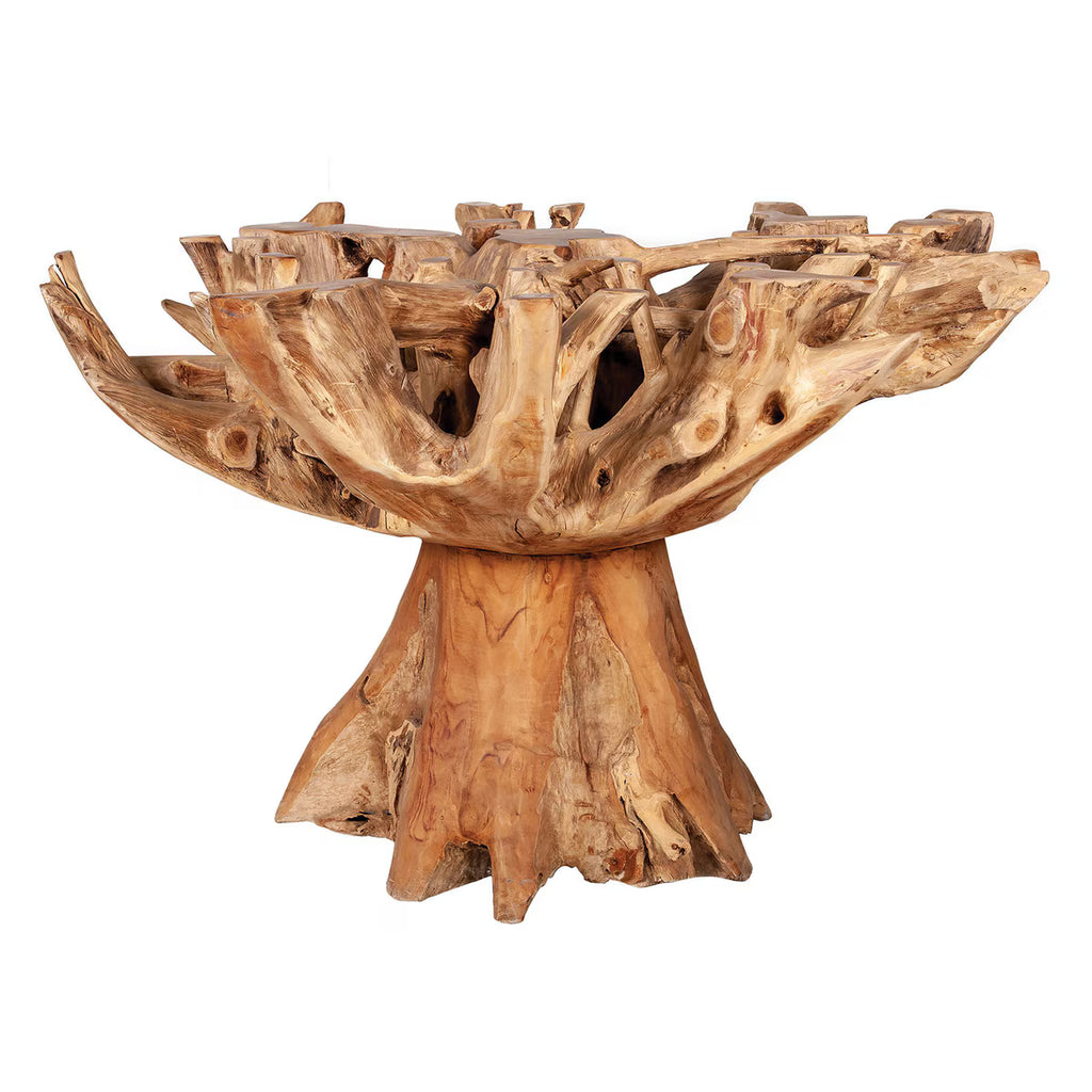 Natura 47" Dining Table Base, Medium Brown