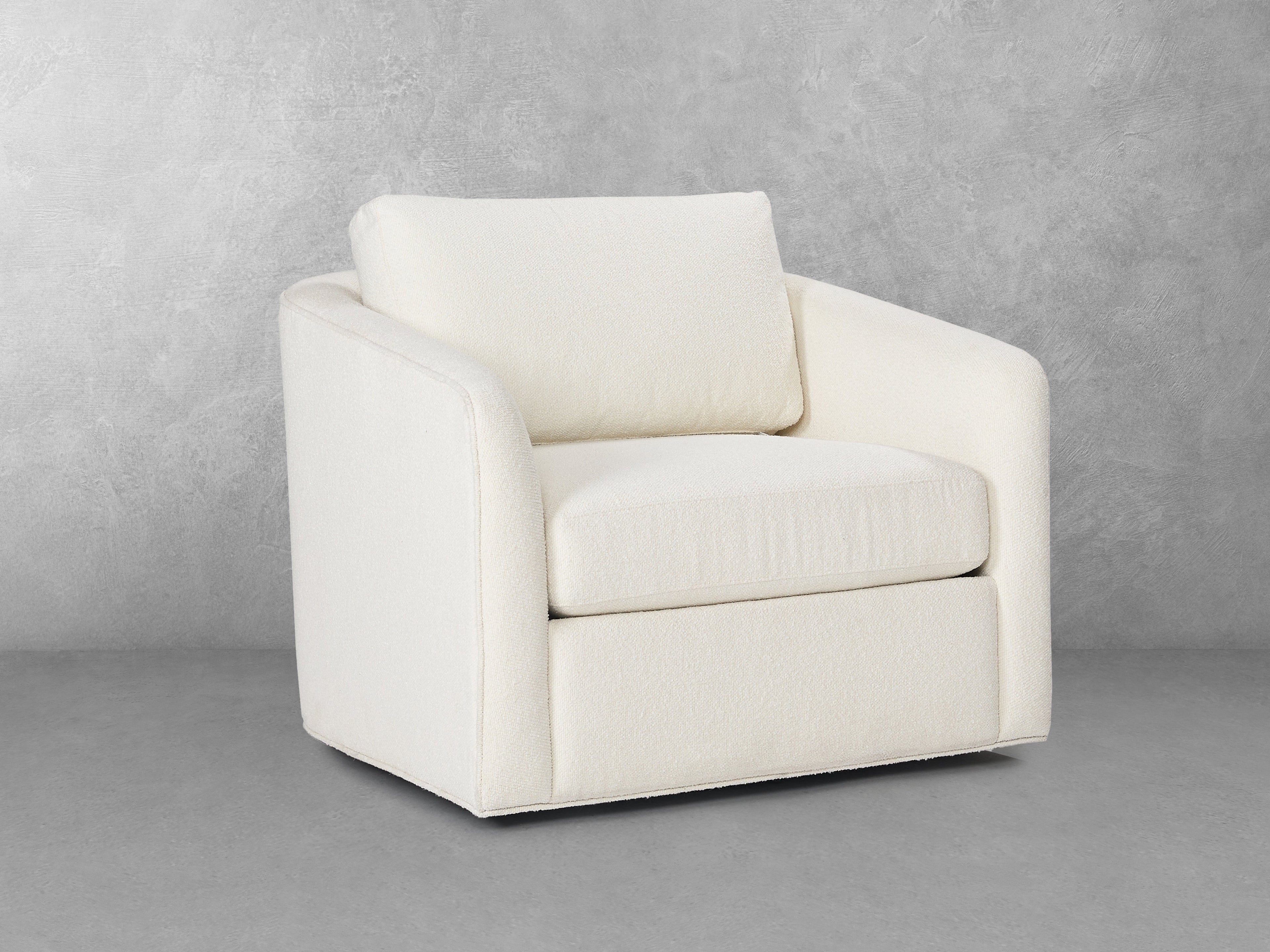 Napa Fabric Swivel Chair, Cream