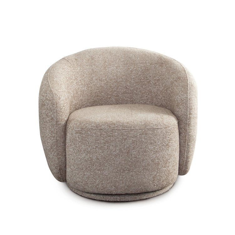 Olli Swivel Chair In Wheat Polyester Fabric
