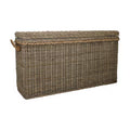 Sabrina Basket Console Table With Storage, 55"W, Natural