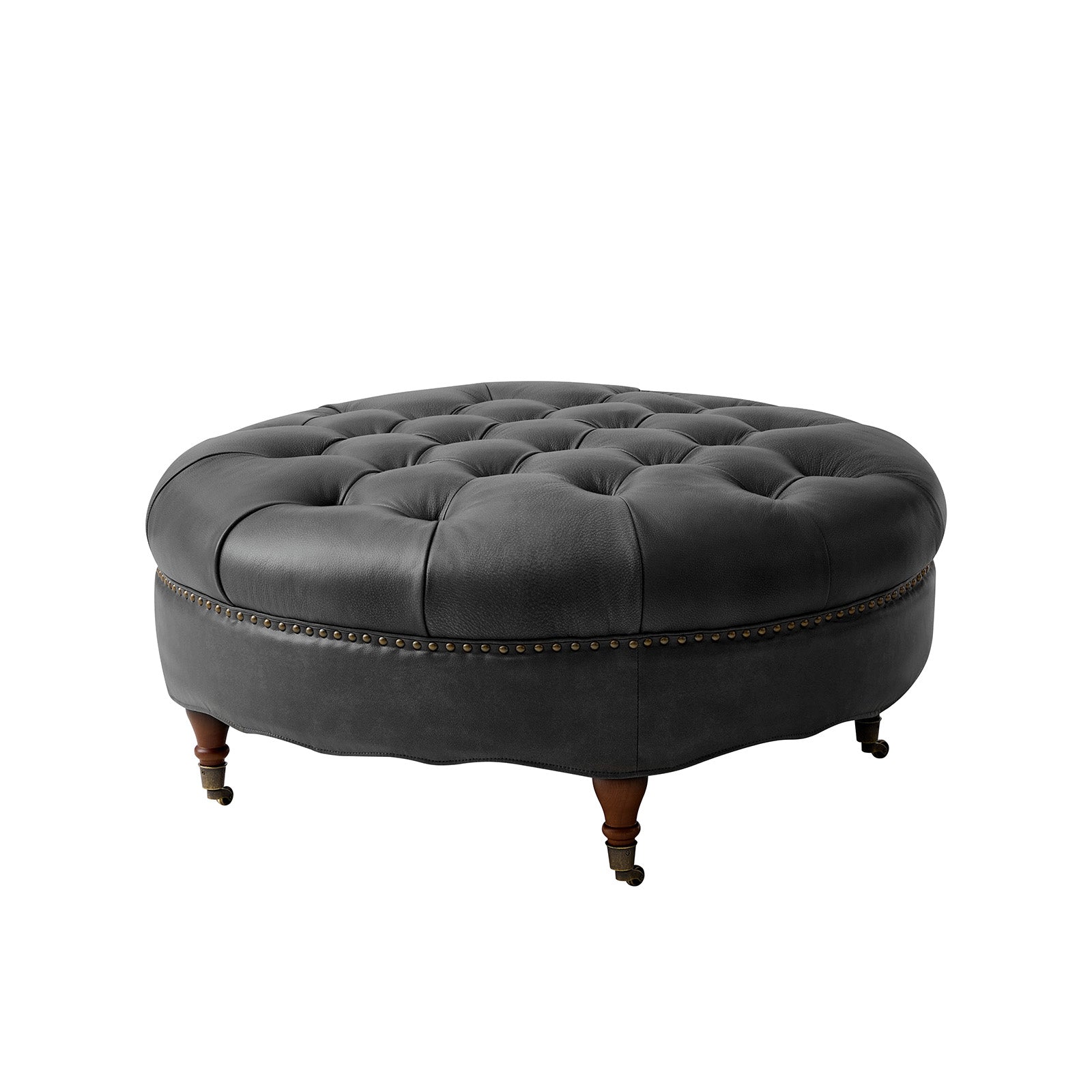 Idalia Genuine Leather Ottoman