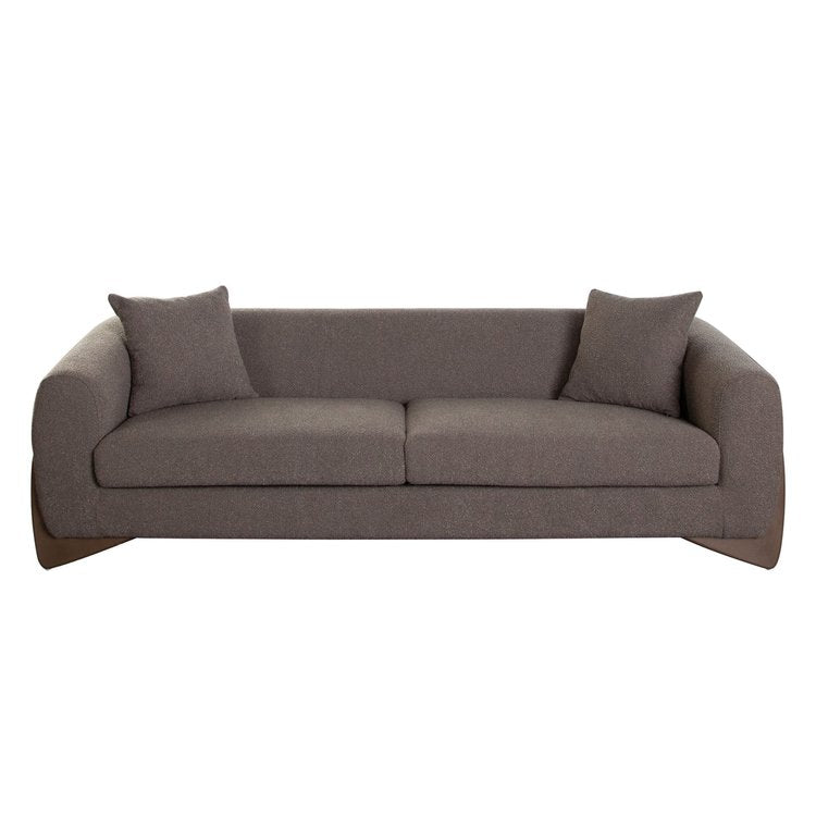 Ryder 92" Sofa In Toffee Polyester Fabric
