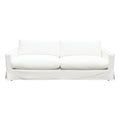 Savannah Slip-Cover Sofa in White Natural Linen