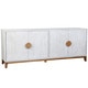 Roma Two-Tone Carved Arched Door Sideboard, 80"W, White/Natural
