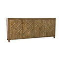 Arden 4 Door Sideboard With Lace Pattern, 78"W, Light Brown