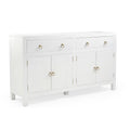 Rama 4 Door Sideboard With 2 Drawers, 60"W, Whitewood