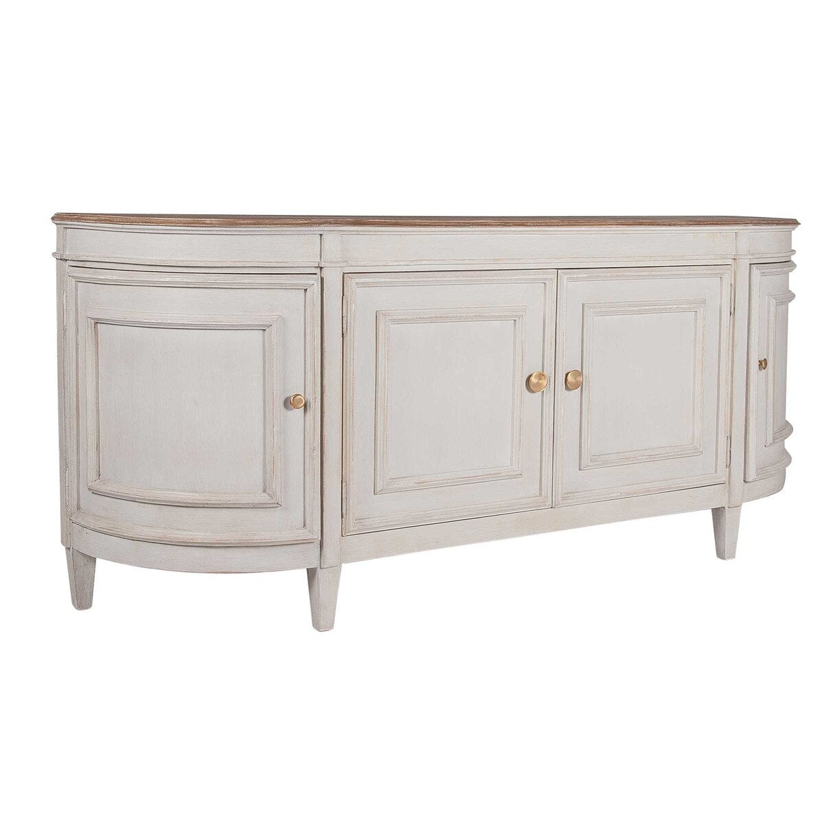 Claude Bow Front Sideboard, Large 83"W, White