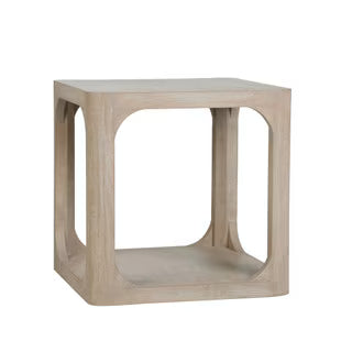 Archie Side Table, 22"W, Brushed White