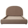 Fox Eastern King Bed In Camel Performance Velvet W/ Arch Headboard