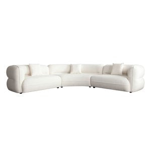 Micah 2Pc Sofa In Elite Ivory Polyester Fabric