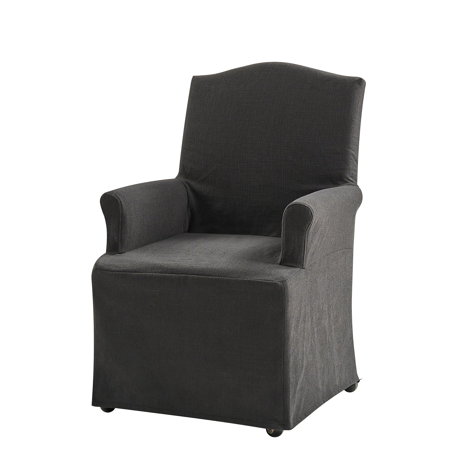 Kanrad Slipcover Dining Chair with Casters